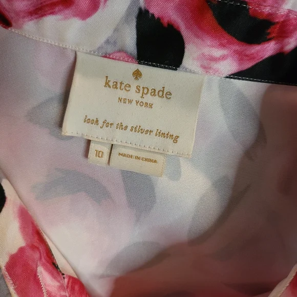 Kate Spade rosebud print shirt dress - Picture 5 of 6